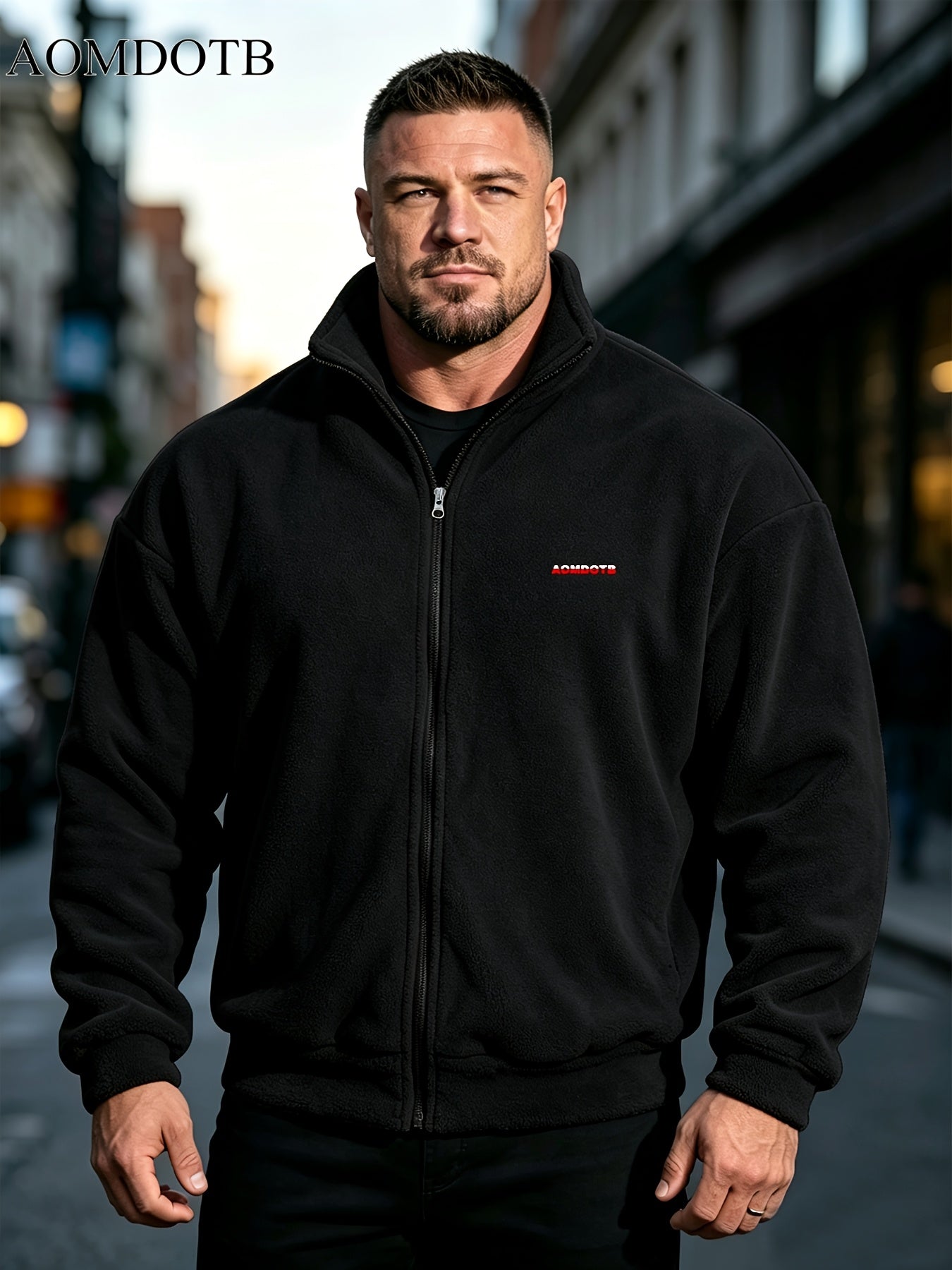 Veste à col montant pour homme grande taille