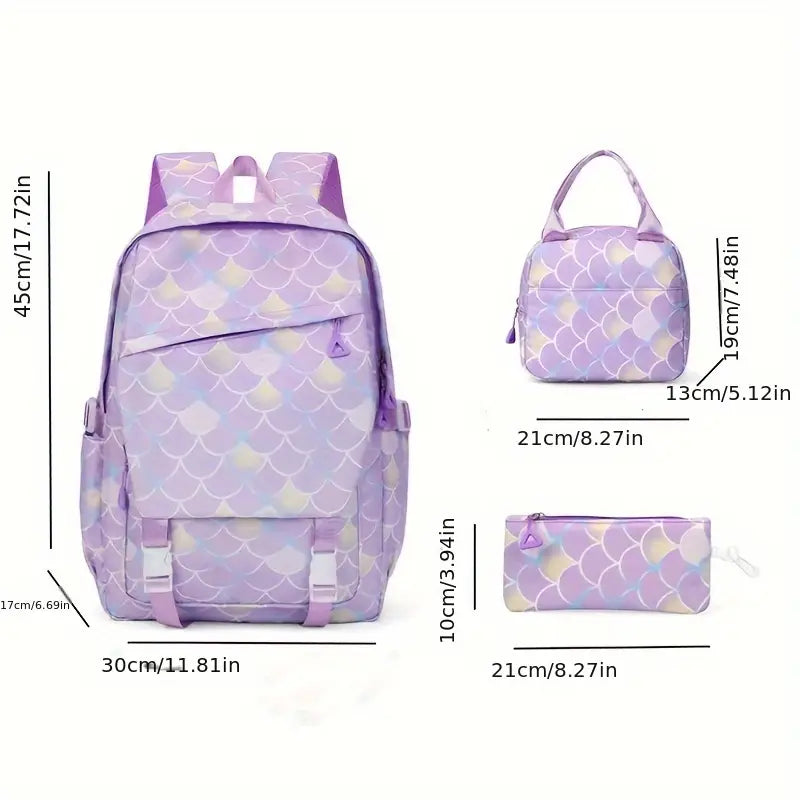 Sac à Dos Enfant Stitch 3 Pièces – Cartable Scolaire avec Trousse et Sac Repas