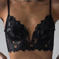 Soutien-Gorge Femme en Dentelle et Tulle Brodé – Lingerie Sexy Élégante avec Nœud Satin