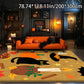 Tapis Halloween Citrouille et Chat Noir