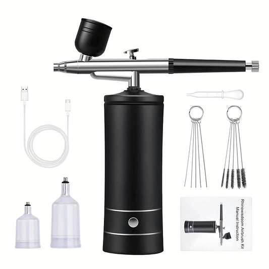 Aérographe Rechargeable sans Fil – Kit Complet de Pulvérisation pour Tatouage