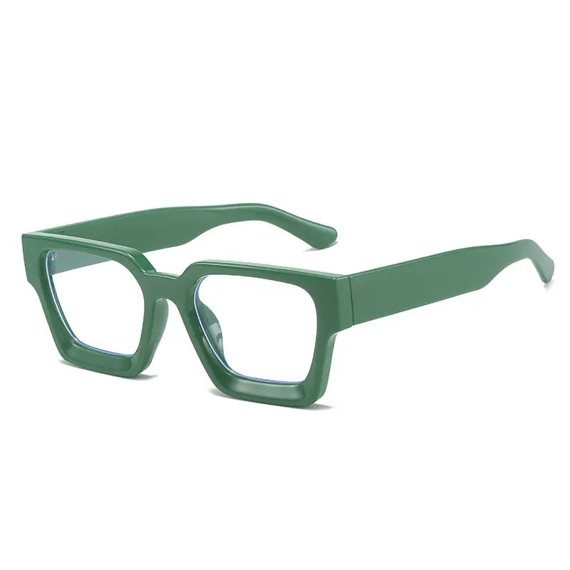 Lunettes homme rectangulaires noires – Monture épaisse tendance rétro pour un style affirmé