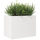 Grande jardinière rectangulaire blanche – Pot de fleurs moderne pour terrasse, balcon et jardin