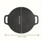 Plancha ronde en fonte antiadhésive – Plaque de cuisson 30cm portable pour barbecue, camping et pique-nique