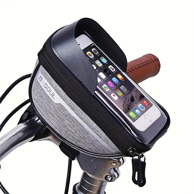 Sacoche de vélo étanche avec support smartphone – Pochette de cadre avant pratique et résistante