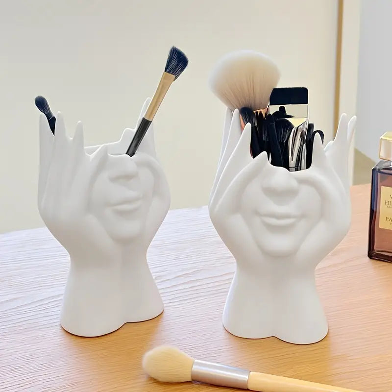 Porte-Pinceaux Maquillage Design Visage – Organisateur Artistique et Élégant pour Cosmétiques