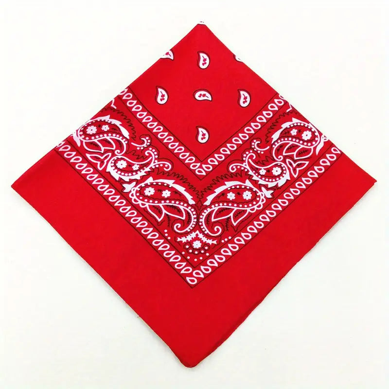 Bandana homme rouge à motifs paisley – Écharpe légère et polyvalente pour style tendance