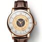 Montre homme élégante à cadran romain – Style classique avec bracelet cuir noir