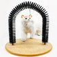 Arc de Massage et Brosse Auto-Toilettante pour Chat – Station de Grattage avec Base Antidérapante