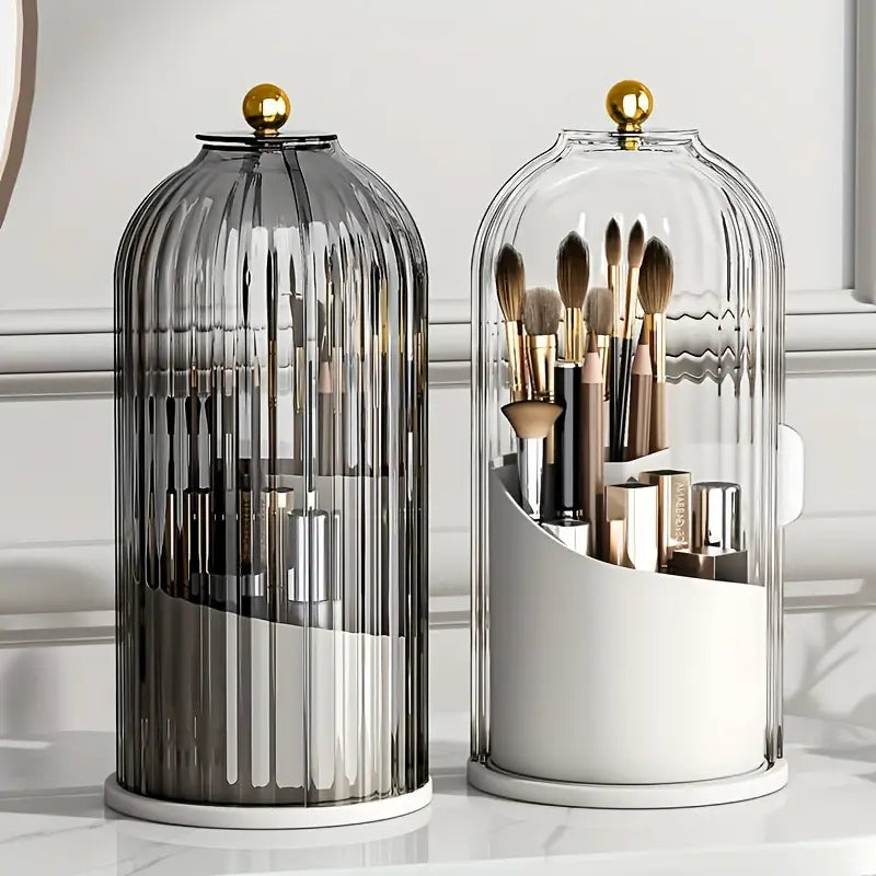 Boîte Rangement Maquillage avec Couvercle – Organisateur Pinceaux Élégant et Anti-Poussière