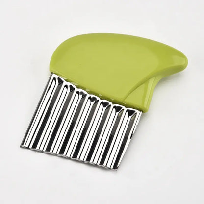 Couteau Ondulé pour Légumes et Frites, coloris Verte