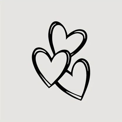 Autocollant Voiture Cœurs Blancs – Sticker Décoratif Amour et Style Romantique