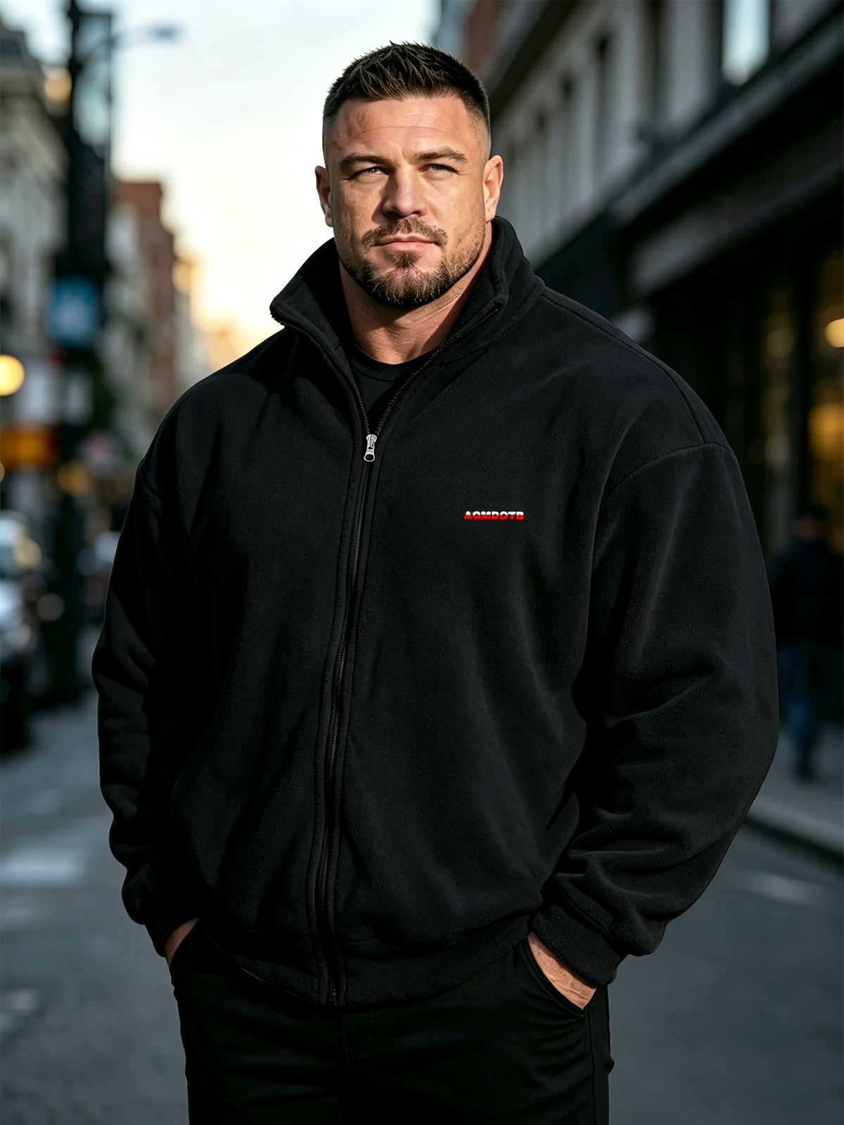 Veste à col montant pour homme grande taille