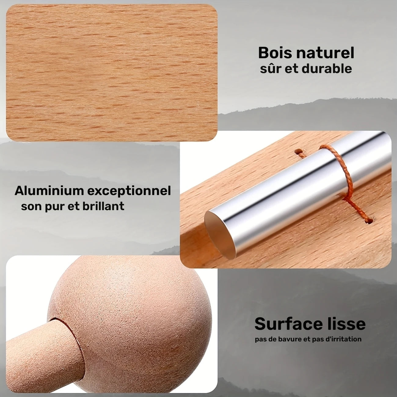 Barre de Sonorisation Résonante – Instrument de Musique Zen pour Relaxation, Méditation ou Classe
