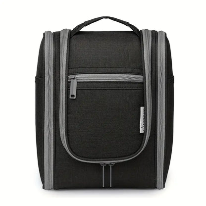 Trousse de toilette noire grande capacité  Pochette voyage pratique et élégante