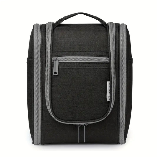 Trousse de toilette noire grande capacité  Pochette voyage pratique et élégante
