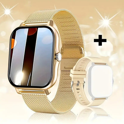 Montre connectée santé avec double bracelet – Suivi fréquence cardiaque, sommeil, sport et bien-être