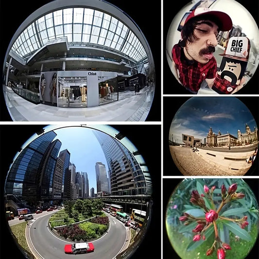 Kit Objectif Smartphone 3 en 1 avec Clip – Lentilles Grand Angle, Macro et Fisheye avec Pochette de Transport