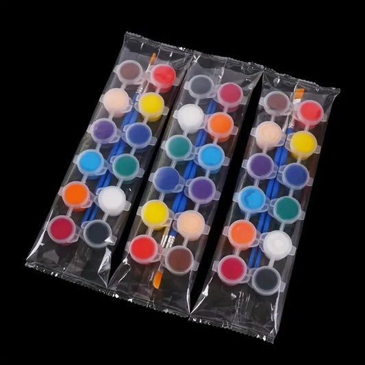 Palette de Peinture Aquarelle avec Pinceau – Set de Couleurs Vives pour Enfants, Débutants et Loisirs Créatifs