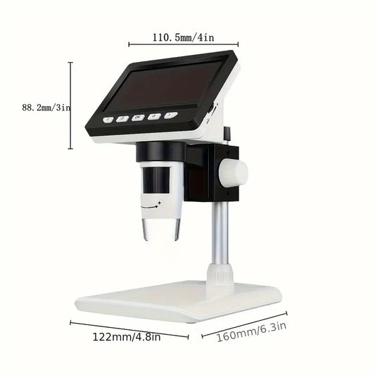 Microscope Numérique avec Écran LCD – Grossissement Haute Précision pour Analyses et Observations de Laboratoire