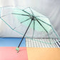 Parapluie transparent fleurs de cerisier Compact, coloris Vert