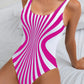 Maillot de bain une pièce illusion optique – Effet ventre plat et look rétro chic