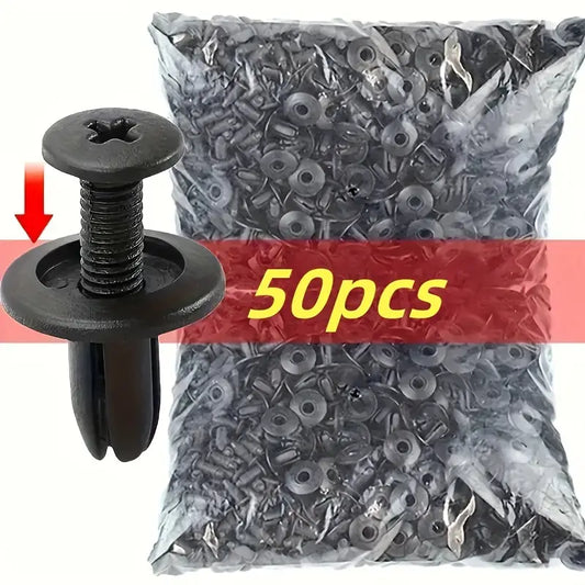Clips de Fixation en Plastique Noir – Rivets Universels pour Panneaux, Carrosserie et Applications Industrielles