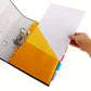 Intercalaires plastifiés A4 à onglets colorés – Séparateurs 6 positions pour classeur à anneaux, classement facile des documents