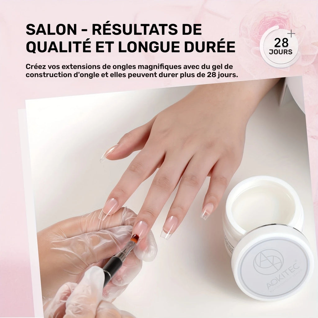 Gel de Construction Ongles Transparent 60g