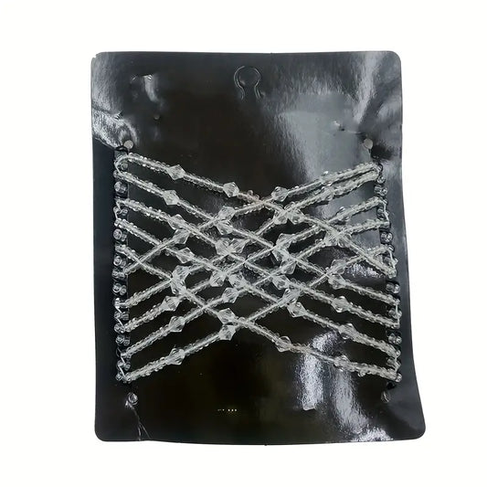Barrette Élastique Magique avec Perles – Accessoire Cheveux Original pour Coiffures Rapides et Élégante