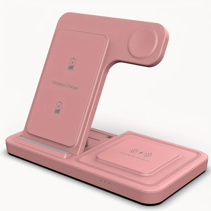 Station de Charge Sans Fil 3 en 1 TIMESS – Chargeur iPhone, Apple Watch et AirPods avec Indicateur LED