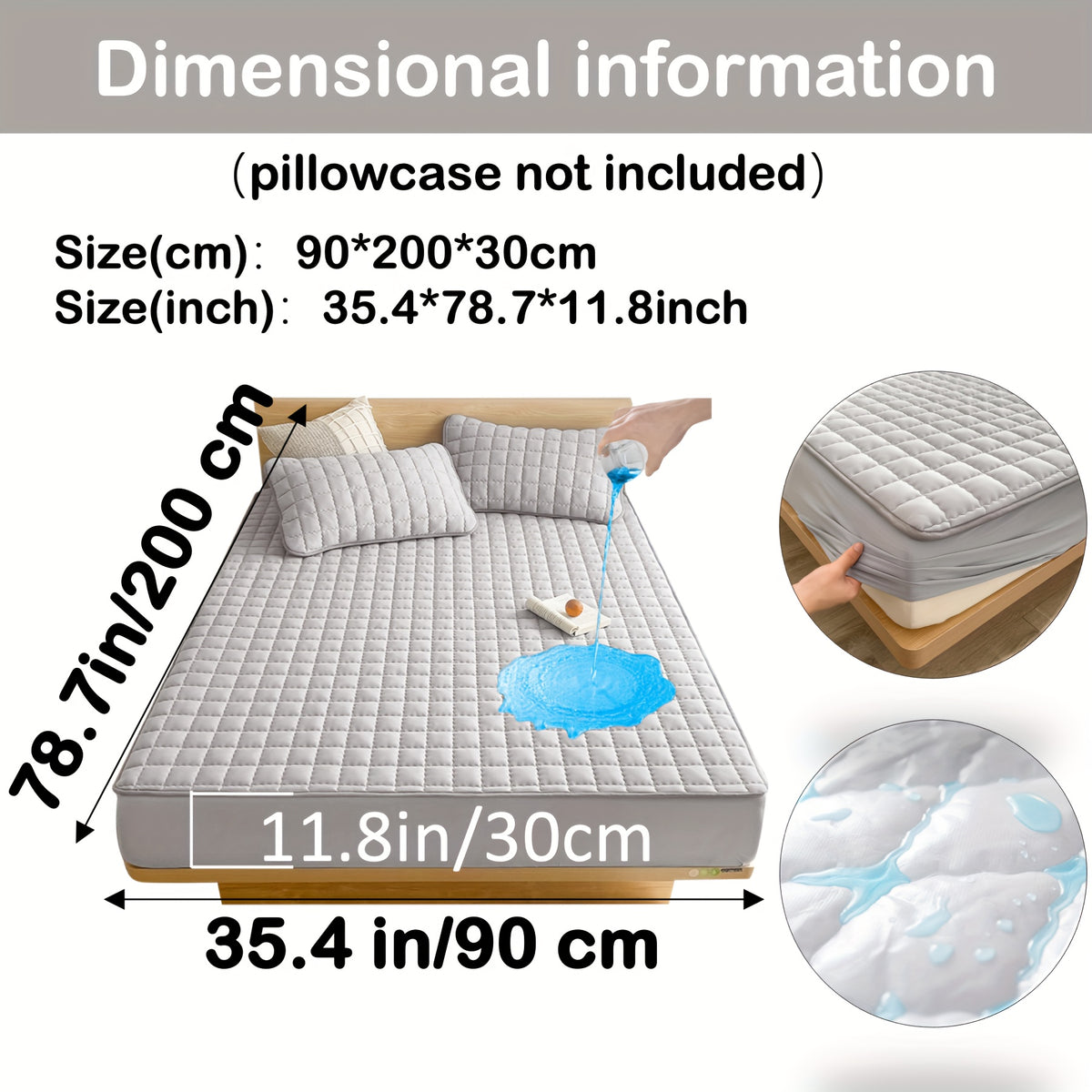 Protège-Matelas Matelassé Imperméable Grand Bonnet