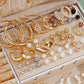 Lot de Boucles d’Oreilles Femme – Ensemble de Paires Créoles, Perles et Clous Dorés Chic & Tendance