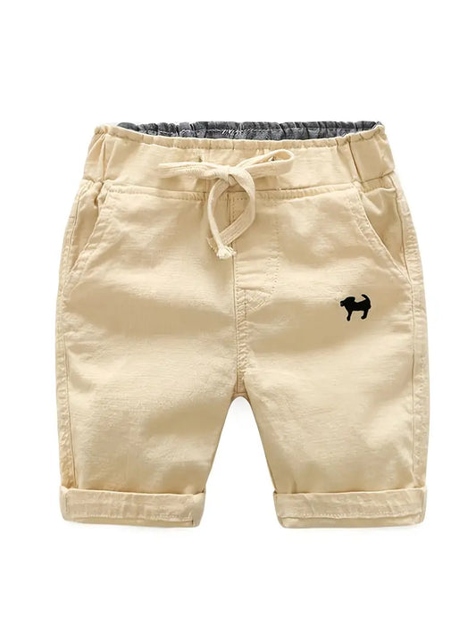 Maillot de bain garçon bleu clair avec cordon jaune – Short de plage enfant confortable et stylé