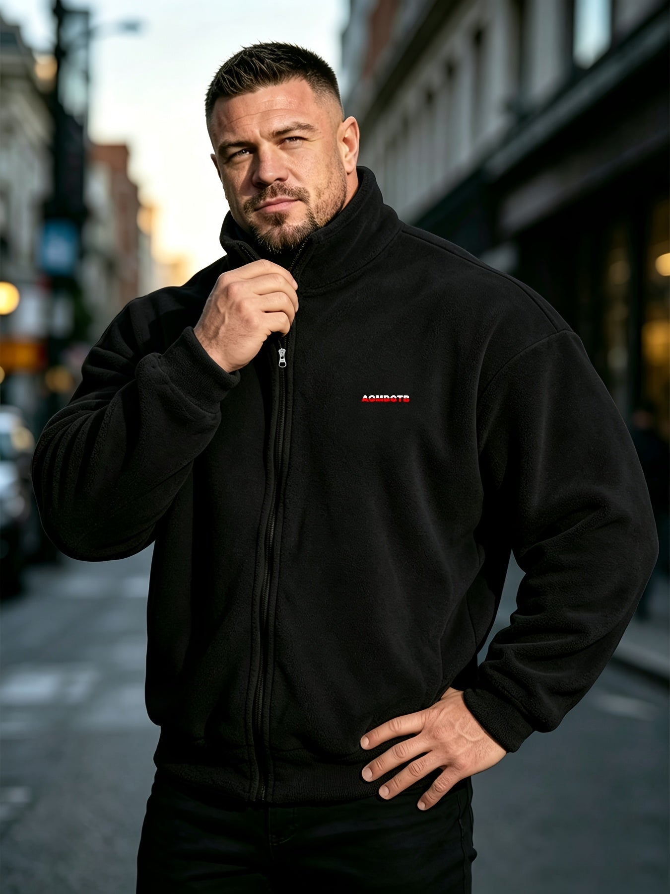 Veste à col montant pour homme grande taille