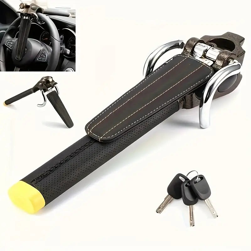 Antivol Voiture Barre de Volant avec Clé – Dispositif de Sécurité Anti-vol Renforcé pour Protection Véhicule