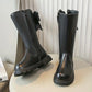 Bottes fille noires avec nœud et perles – Chaussures élégantes et confortables pour l’hiver