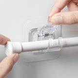 Lot de 2/8 Supports Adhésifs Sans Perçage pour Tringle à Rideau
