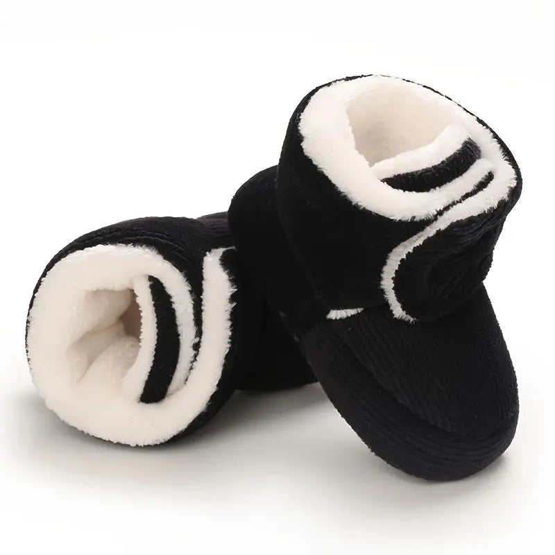 Chaussons bottes bébé garçon en velours rouge – Chaussures chaudes et confortables pour l’hiver