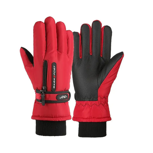 Gants de ski homme imperméables et chauds – Gants d’hiver anti-froid avec grip antidérapant