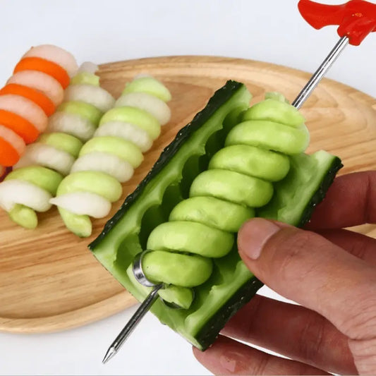 Spiraleur de Légumes Manuel – Ustensile Créatif pour Découpe en Torsade de Concombre, Carotte et Radis