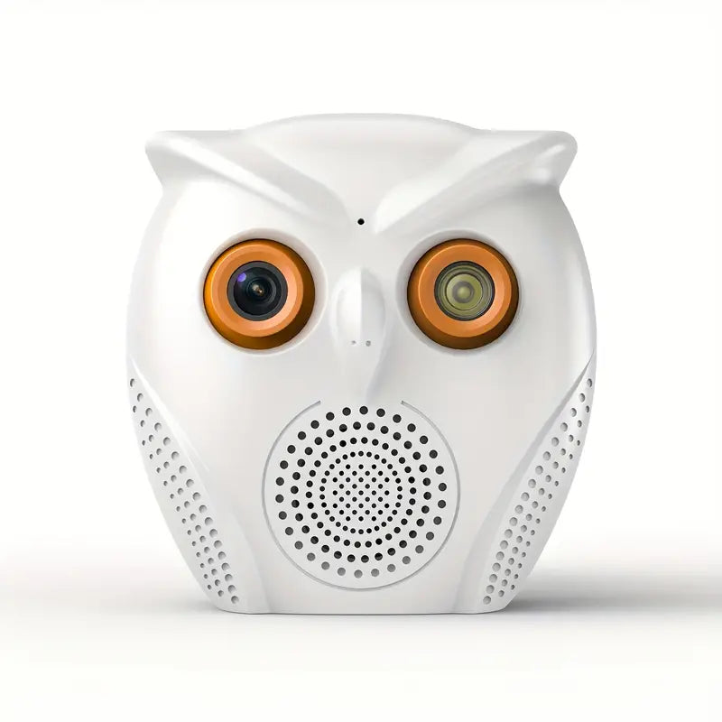 Caméra de Surveillance Extérieure en Forme de Hibou – Vision Nocturne HD, Détection de Mouvement et Audio Bidirectionnel
