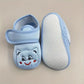 Chaussures bébé garçon souples en coton – Chaussons premiers pas avec motif chat mignon, confort et sécurité