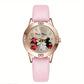 Montre femme Disney Mickey & Minnie – Cadran fantaisie et bracelet blanc élégant