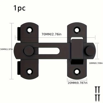 Verrou de Porte Sécurité Anti-Intrusion – Loquet en Acier Inoxydable avec Vis de Fixation (1 Pièce)