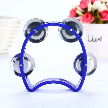 Tambourin en Plastique Coloré pour Enfants, coloris Bleu