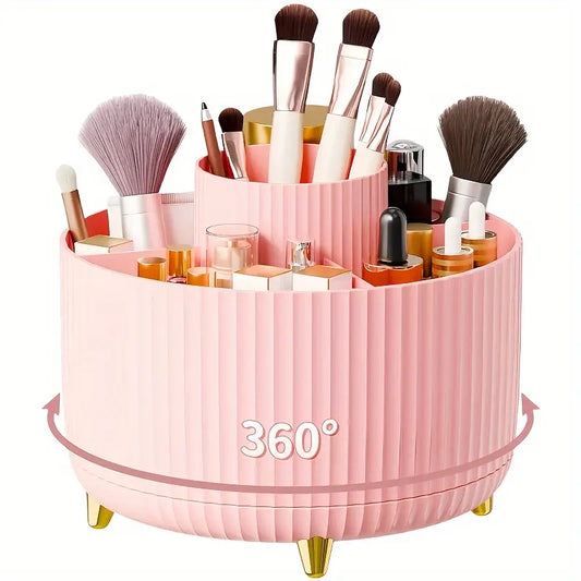 Organiseur Rotatif Multifonction – Boîte de Rangement à Compartiments pour Maquillage, Stylos et Accessoires