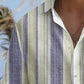 Chemise décontractée à rayures pour homme