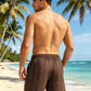 Short de plage grande taille pour homme avec imprimés à motifs