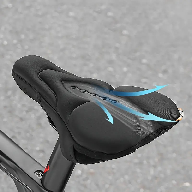 Coussin de selle vélo rembourré – Housse de selle ergonomique anti-chocs et respirante pour cyclisme longue distance
